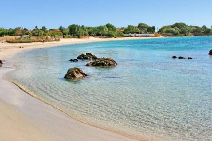 acqua cristallina nella splendida spiaggia di pittulongu
