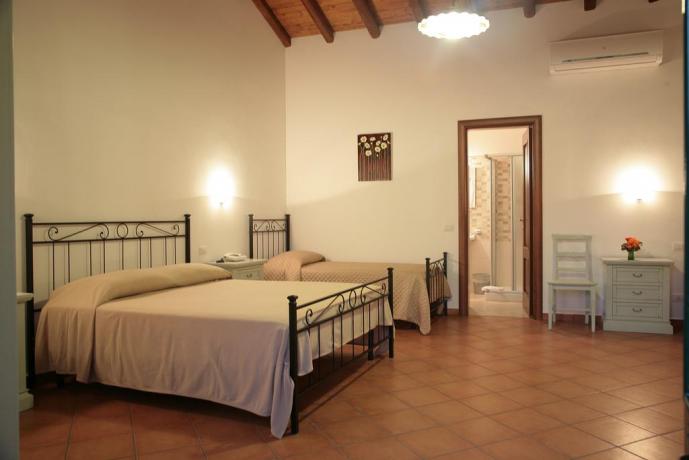 Camera tripla in agriturismo ideale per famiglie