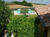 Panoramic view of the swimming pool from the country house