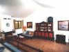 Wide living room with fireplace
