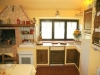 Kitchen with fireplace