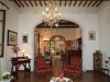 Visible beams in a room of the Villa