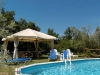 Vista piscina nel giardino