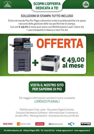 Offerta Noleggio Stampanti Vegasystem Umbria