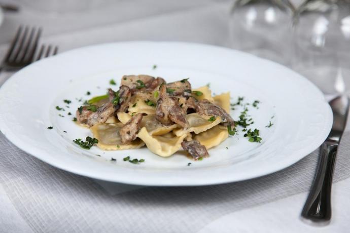 Gustoso piatto di ravioli
