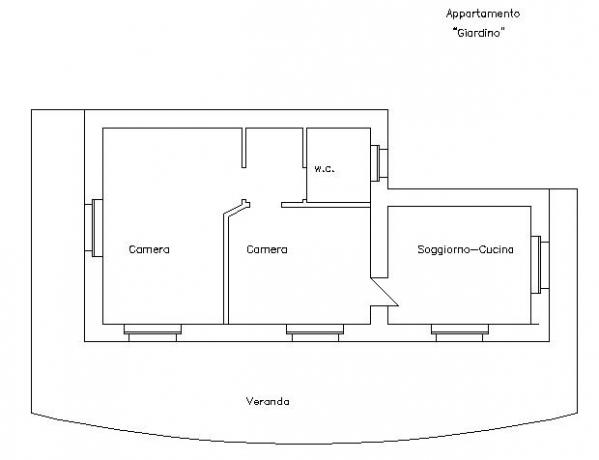 Appartamento giardino 5persone con veranda a Zambrone 