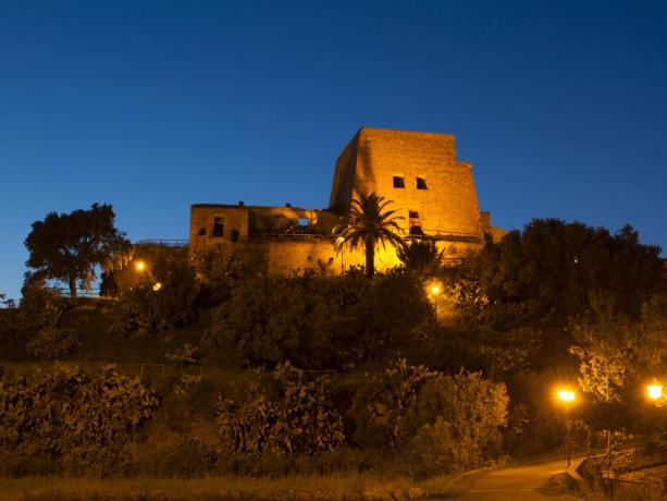 Albergo paesaggio di Scalea e mare  