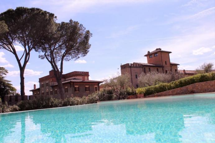 Piscina con vista valle Umbria Perugia 