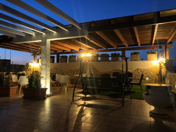 Terrazza panoramica per colazioni B&B centro storico Lecce