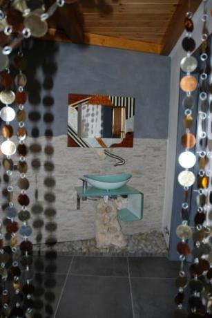Particolare del bagno della Villetta
