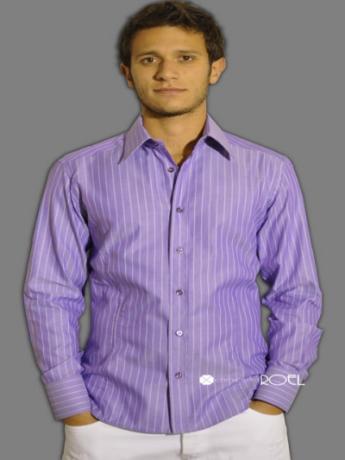 Camicia uomo modello slim maniche lunghe