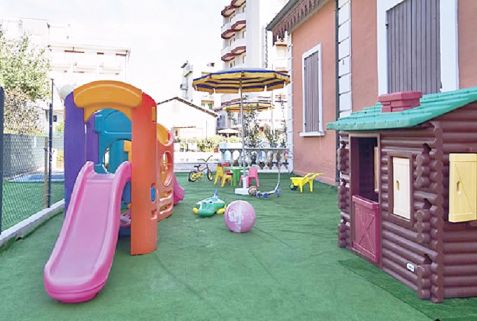 Vacanza in famiglia, Hotel con parco giochi 