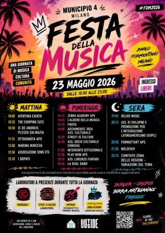 FESTA DELLA MUSICA | 23 maggio | Parco Formentano - Milano