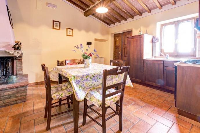 angolo cottura dell'appartamento del casale cortona