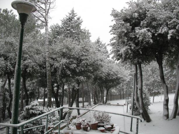 Paesaggio invernale B&B a Corciano