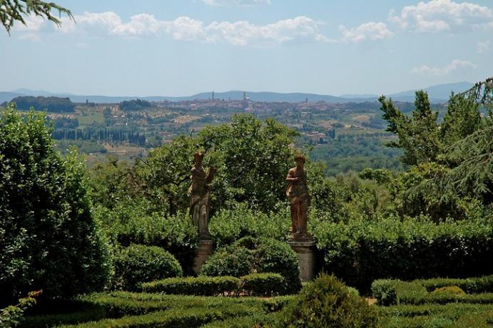 Residence romantico con vista panoramica su Siena 