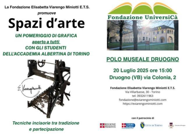 "Spazi d'Arte" – Workshop di grafica al Polo museale UniversiCà di Druogno