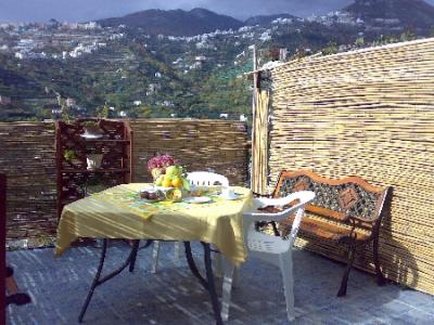 Colazione all'aperto in terrazzo