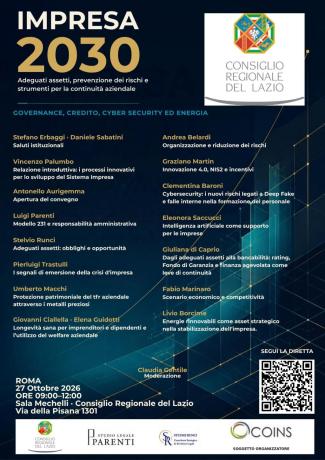 IMPRESA 2030: governance, credito, cyber security ed energia