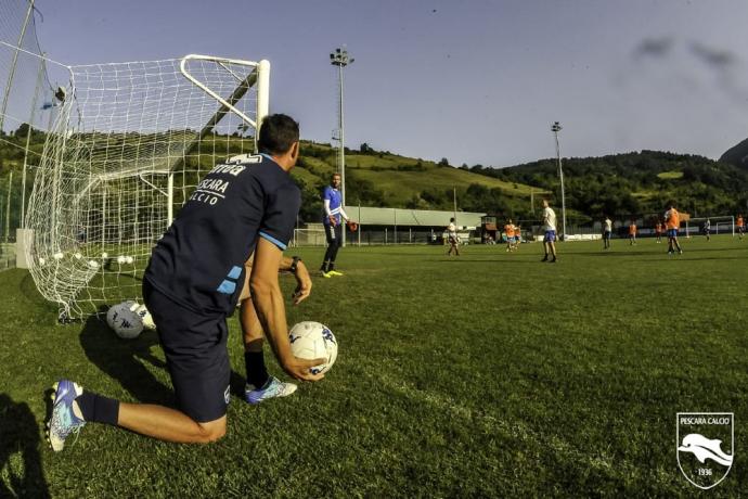 Pescara-Calcio in ritiro sul Gran Sasso a Lucoli 