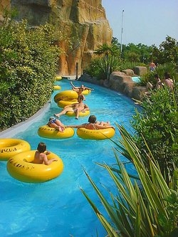 The water amusementpark Canevaworld at the lake of Garda