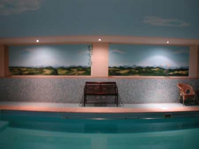 Particolare piscina coperta riscaldata