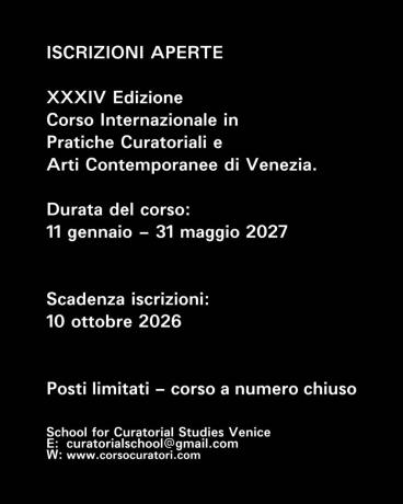 Corso in pratiche curatoriali e arti contemporanee