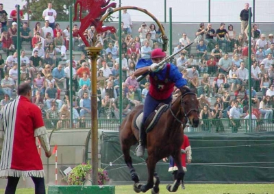 Corsa all'Anello in Narni, detail of the tournament