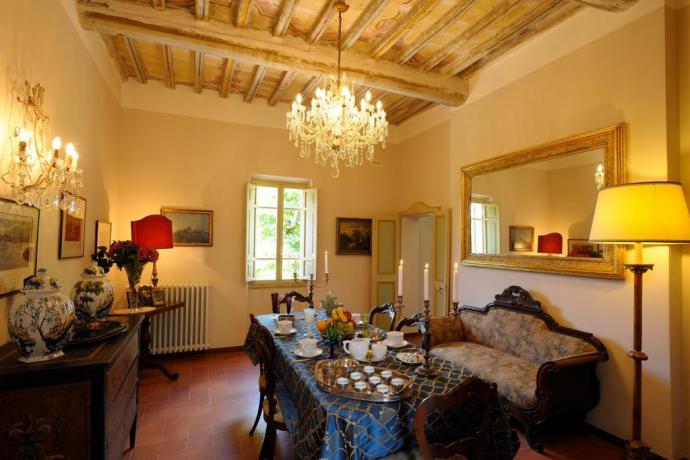 Sala comune villa esclusiva prima colazione Perugia