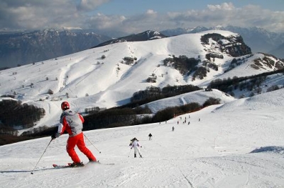 Blue, red and black slopes in Rovereto