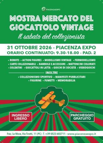 MOSTRA MERCATO del  GIOCATTOLO VINTAGE -Piacenza Expo - 31 Ottobre 2026