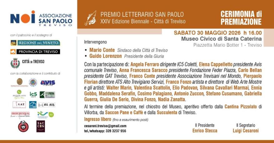 Premio Letterario San Paolo 2026