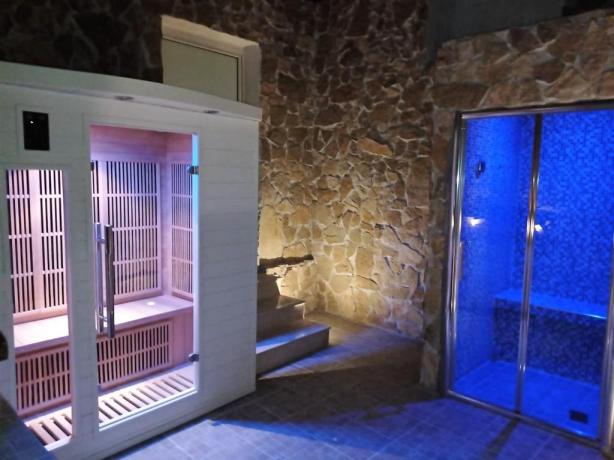 Sauna e bagno turco in suite spa Rosolini 