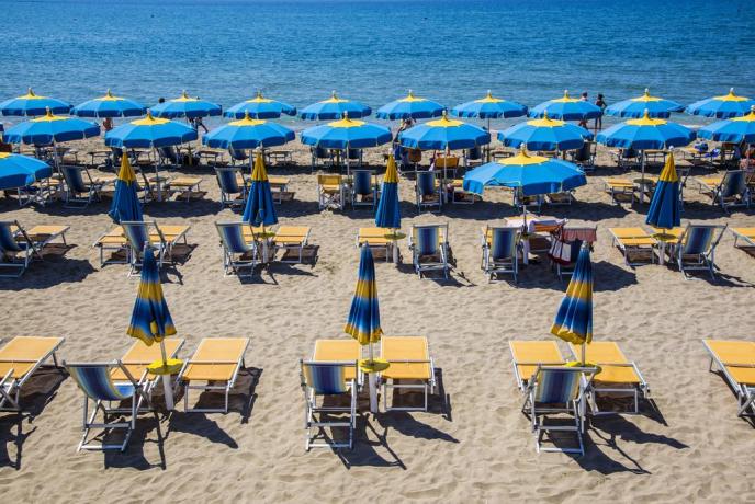 Spiaggia Privata fronte Hotel 