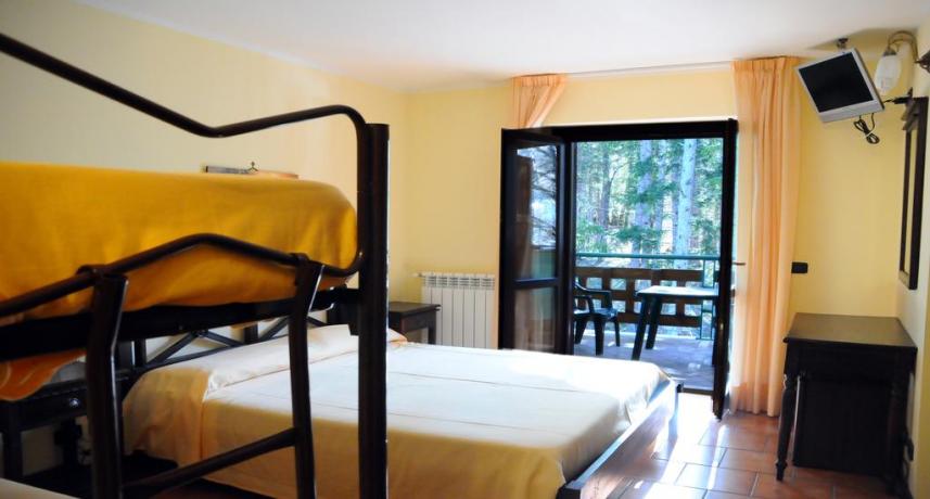 Camera quadrupla hotel vicino Roccaraso ad Alfedena