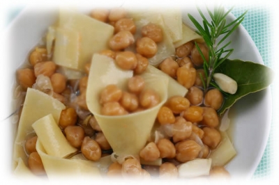 Typical dish -Lagàne and ciciri di Maratea