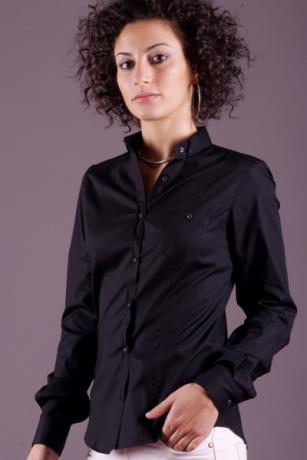 Camicia donna alla coreana maniche lunghe modello