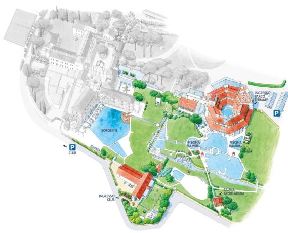 Mappa stabilimento: Terme di Saturnia 