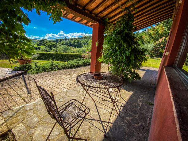 giardino con vista lago villa umbria 