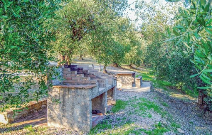 Barbecue e attrezzatura per mangiare all'aperto