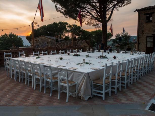 Terrazza Panoramica allestita per eventi 