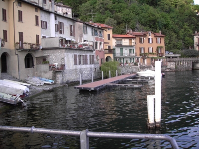 The lugano lake on the side of Italy