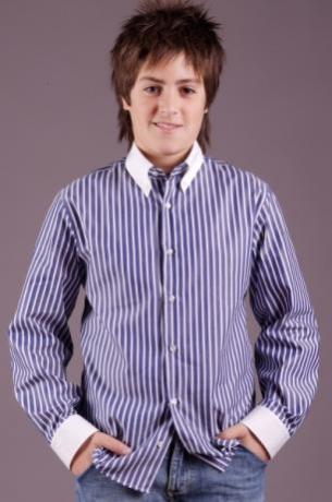 Camicia bambino maniche lunghe modello slim