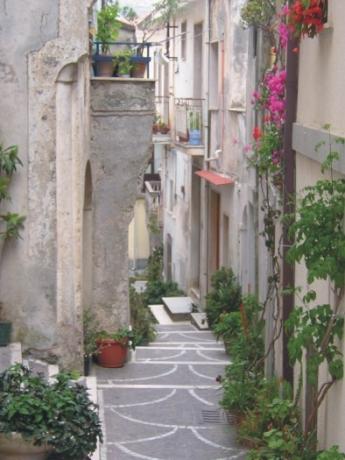 Streets in the antic center of  Diamante