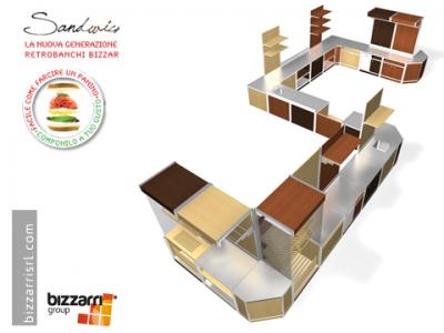 Retrobanco sandwich modulare