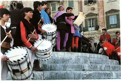 Medieval drummers in Gubbio
