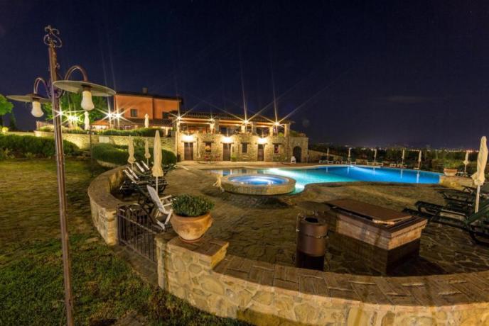 Piscina e idromassaggio relax nella campagna Umbra