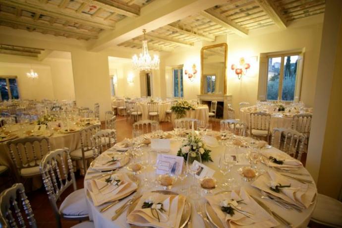 Salone per matrimonio con wedding-planner residenza Perugia