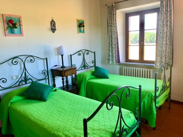 Letti singoli appartamenti vacanze in Umbria