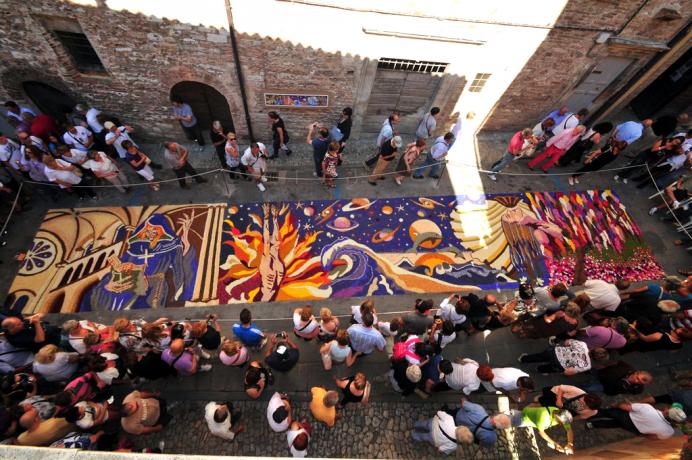 Dettagli infiorata di Spello 